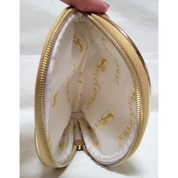 Lot of 3 SeneGence Glittery Cosmetic Makeup Bags Gold Red Blue with Zip Closure - Picture 6 of 8